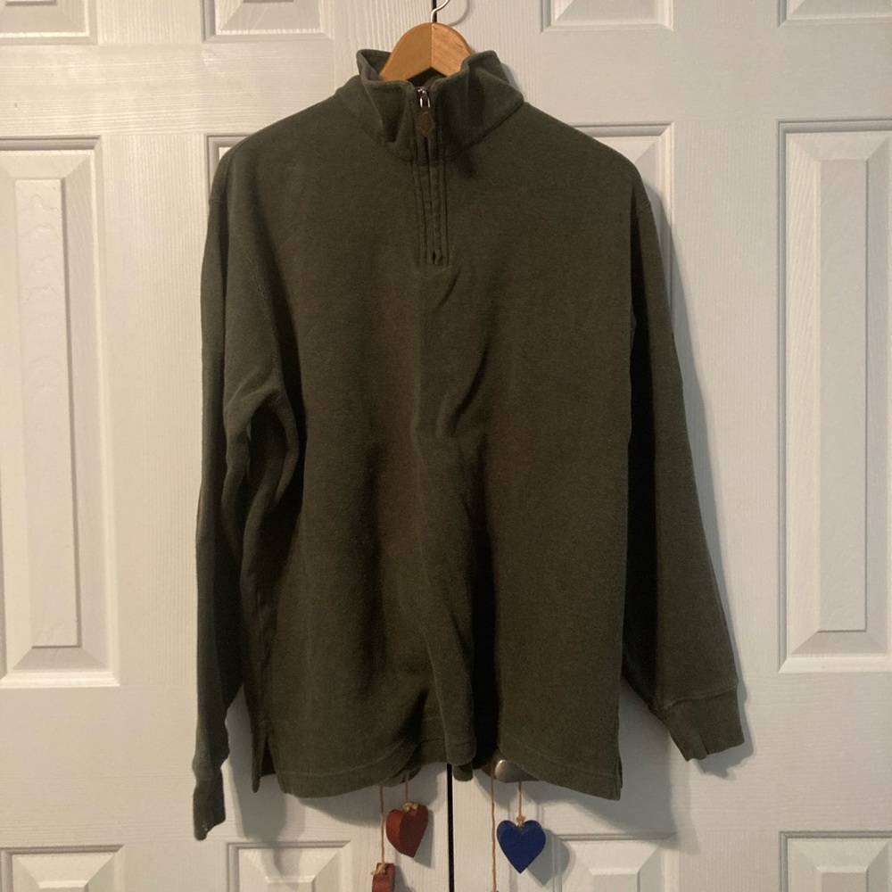 Lands End Quarter Zip Pullover Mens Large